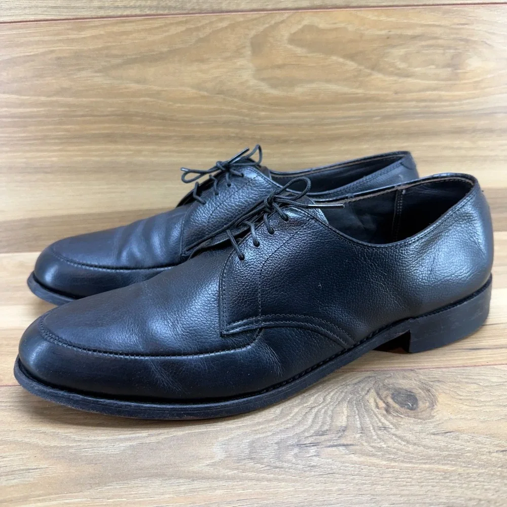Berkeley Square‎ Custom Grade Mens 11 B/AA Black Leather Dress Shoes Oxfords